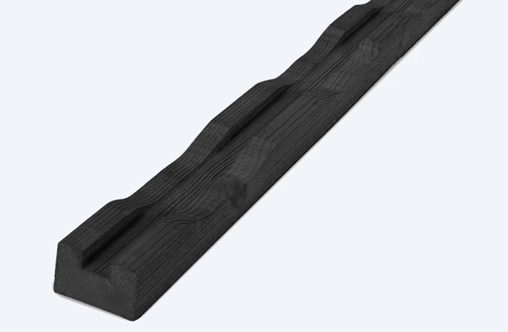 Vuren Ventilatielat 21 x 47 x 4800 mm geschaafd zwart gespoten