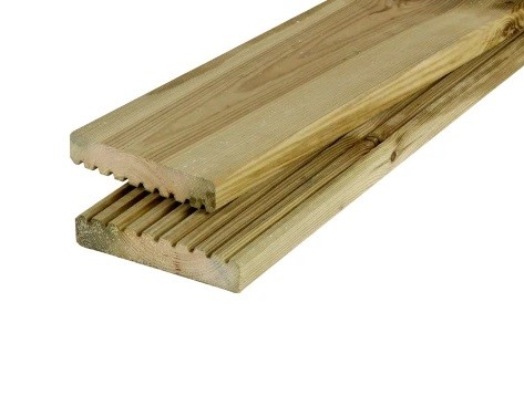 [2300865] Vuren antislip loopdekdeel 28 x 145 x 5000 mm  verduurzaamd C